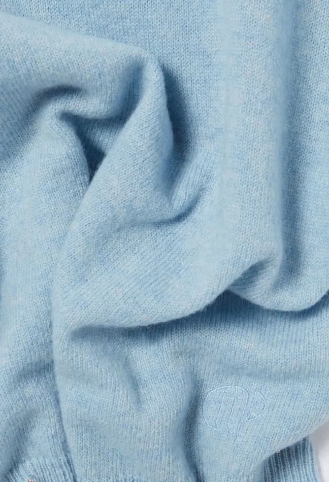 Claudie Pierlot Wool Jumper With High Neck Sky Blue Women Knitwear And Cardigans Claudie Pierlot Wool Jumper With High Neck Sky Blue Women Knitwear And Cardigans