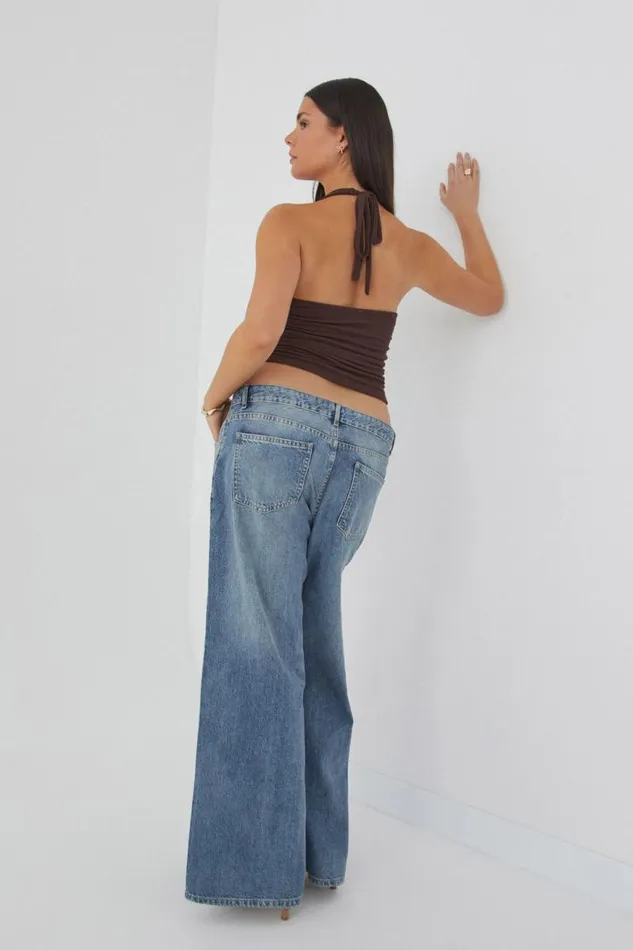 Clothing Supr Going Out Tops Rami Ruched Halter Top Espresso Brown