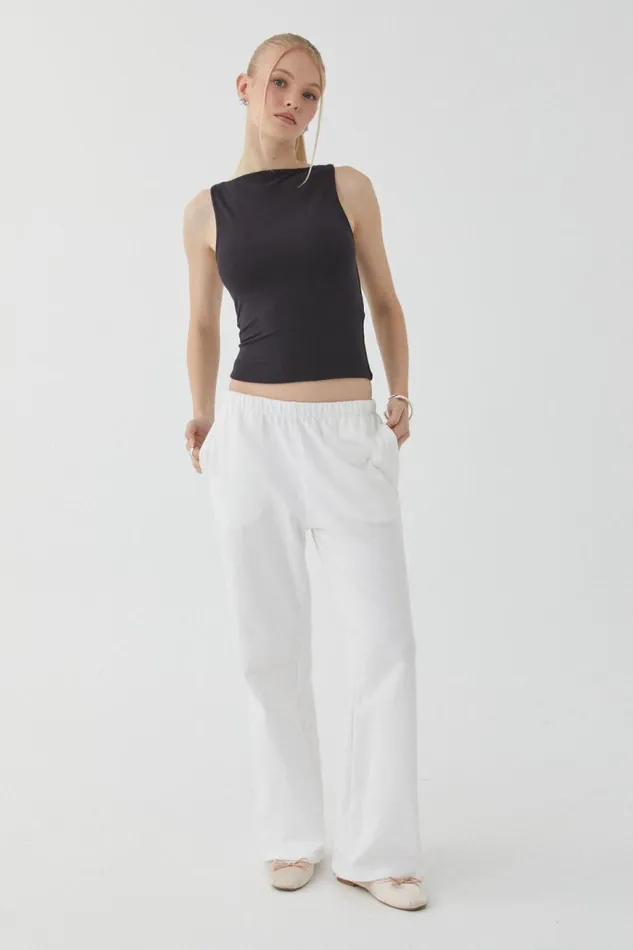 Clothing Supr Going Out Tops Soft Boat Neck Top Black