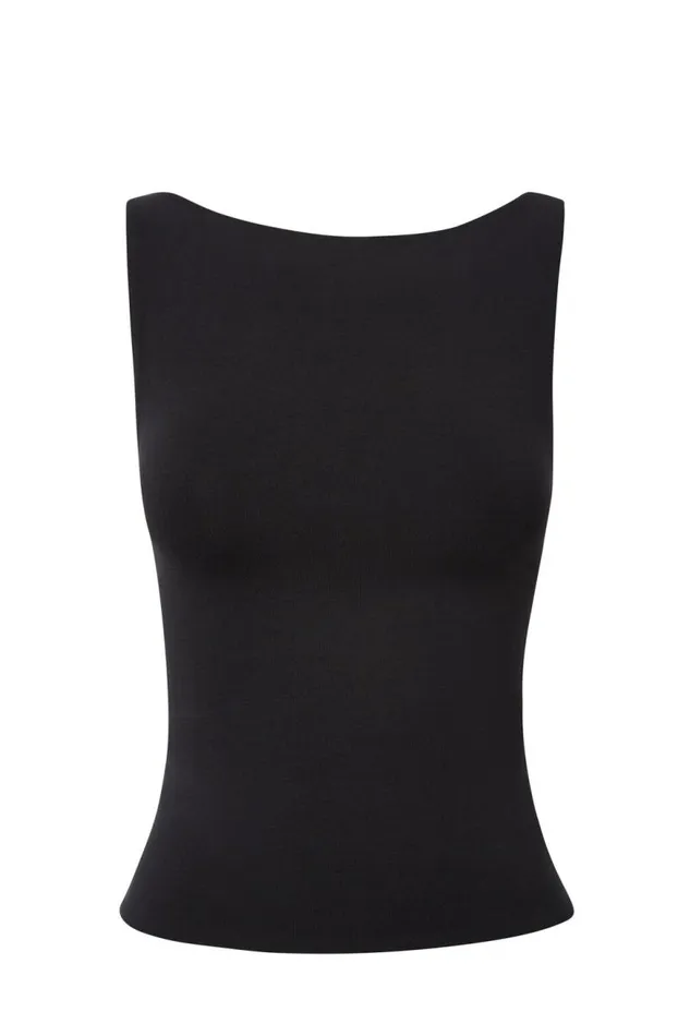 Clothing Supr Going Out Tops Soft Boat Neck Top Black