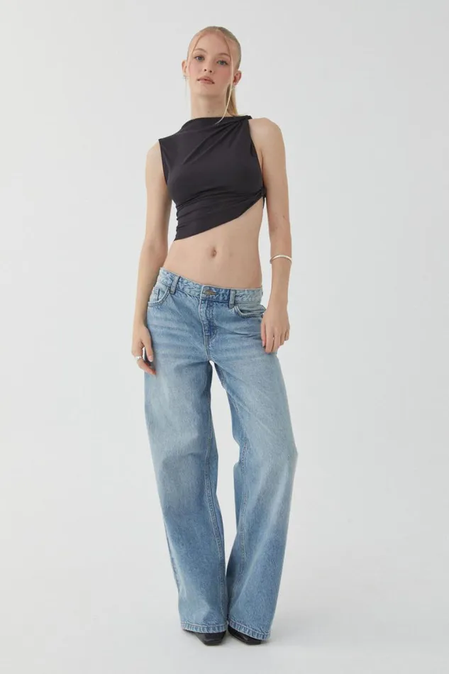 Clothing Supr Going Out Tops Soft Ruched Twist Top Black