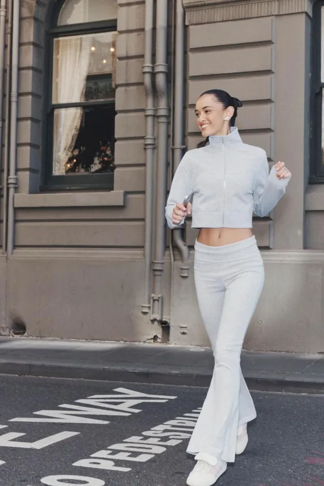 Clothing Supr Hoodies and Trackies Somer Zip Through Sweat Silver Grey Marle Clothing Supr Hoodies and Trackies Somer Zip Through Sweat Silver Grey Marle
