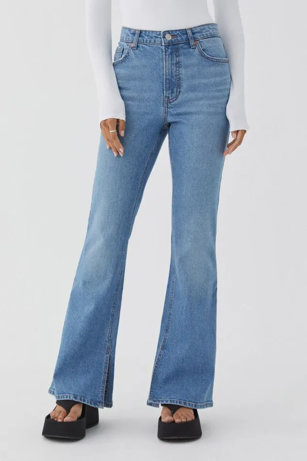 Clothing Supr Jeans High Rise Flare Jean Portsea Blue