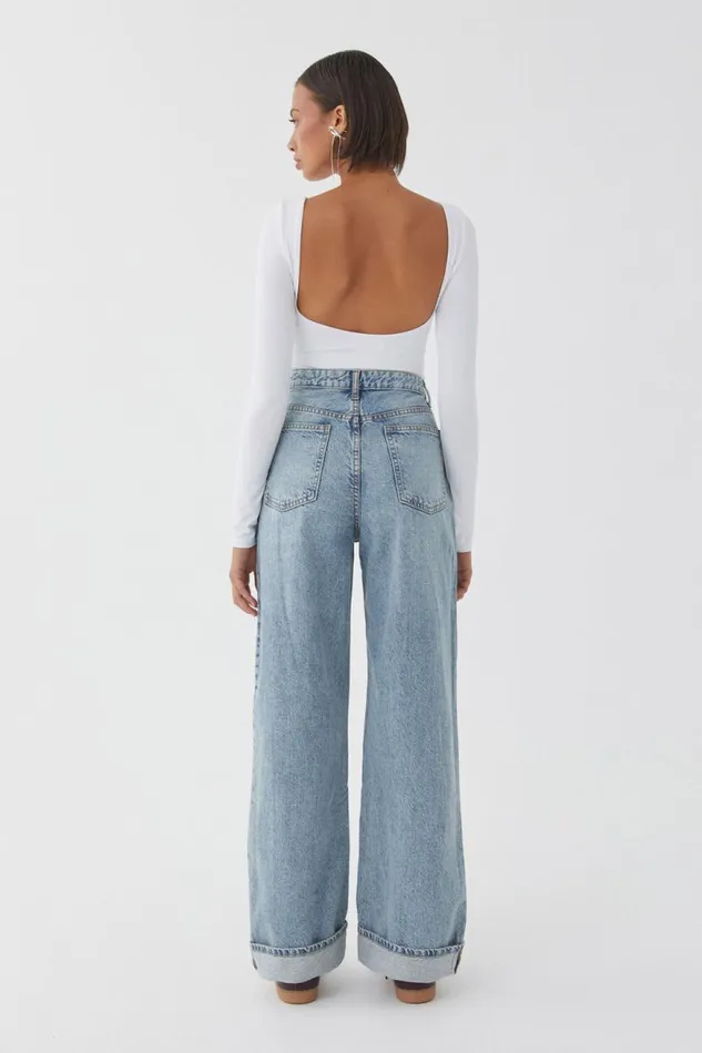 Clothing Supr Jeans High Rise Wide Jean Skylight Blue
