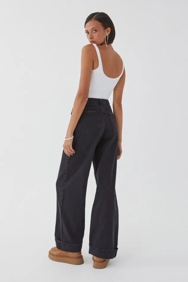 Clothing Supr Jeans High Rise Wide Jean True Black