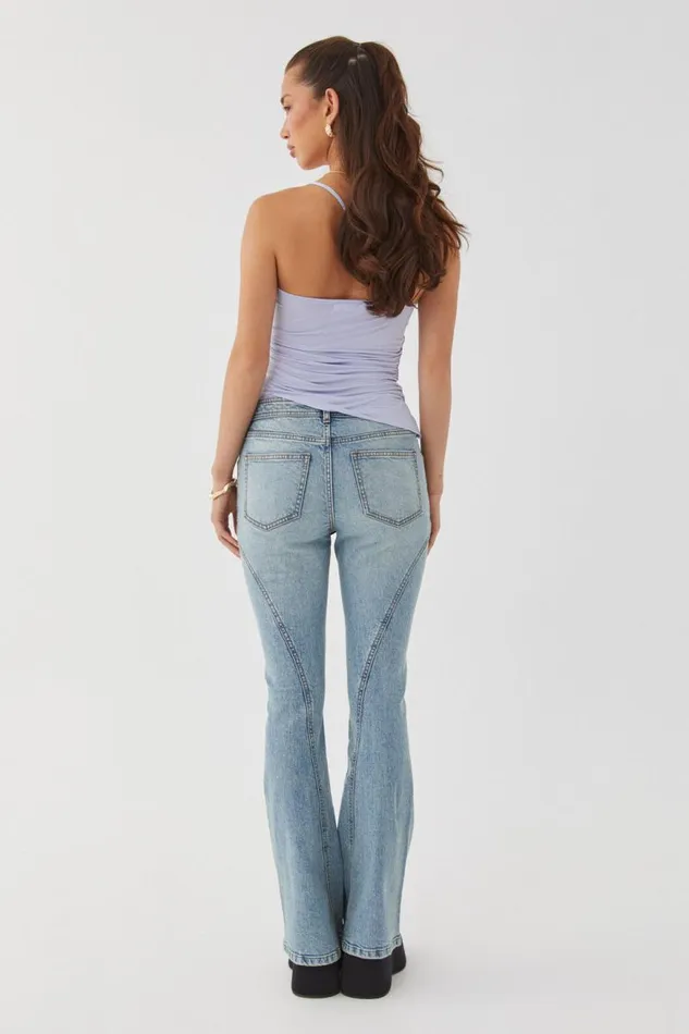 Clothing Supr Jeans Panelled Flare Jean Surf Blue