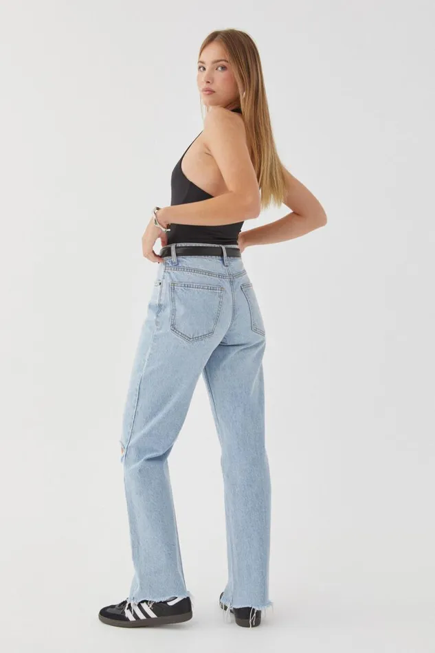 Clothing Supr Jeans Straight Leg Ripped Jean Hampton Blue Ripped