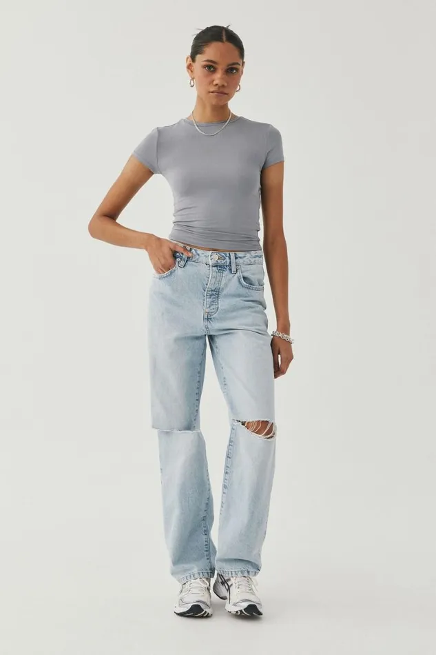 Clothing Supr Jeans Straight Leg Ripped Jean Salt Lake Blue Ripped