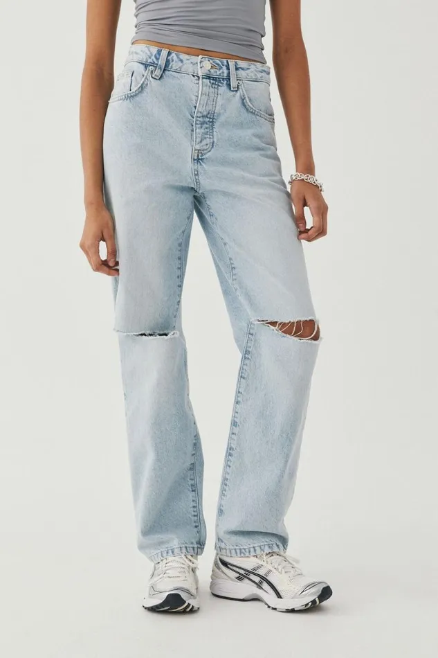 Clothing Supr Jeans Straight Leg Ripped Jean Salt Lake Blue Ripped