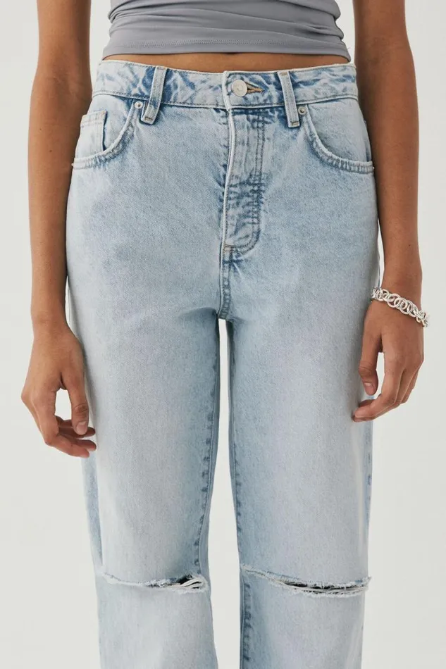 Clothing Supr Jeans Straight Leg Ripped Jean Salt Lake Blue Ripped