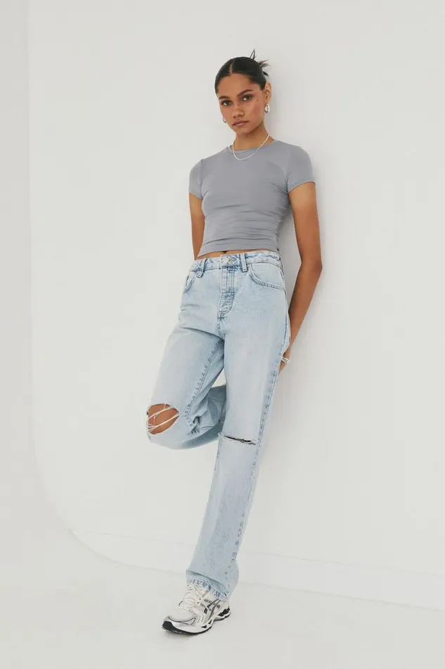 Clothing Supr Jeans Straight Leg Ripped Jean Salt Lake Blue Ripped