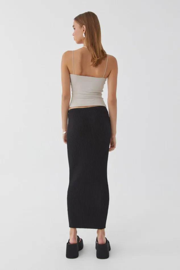 Clothing Supr Knitwear Kenzie Knit Maxi Skirt Black
