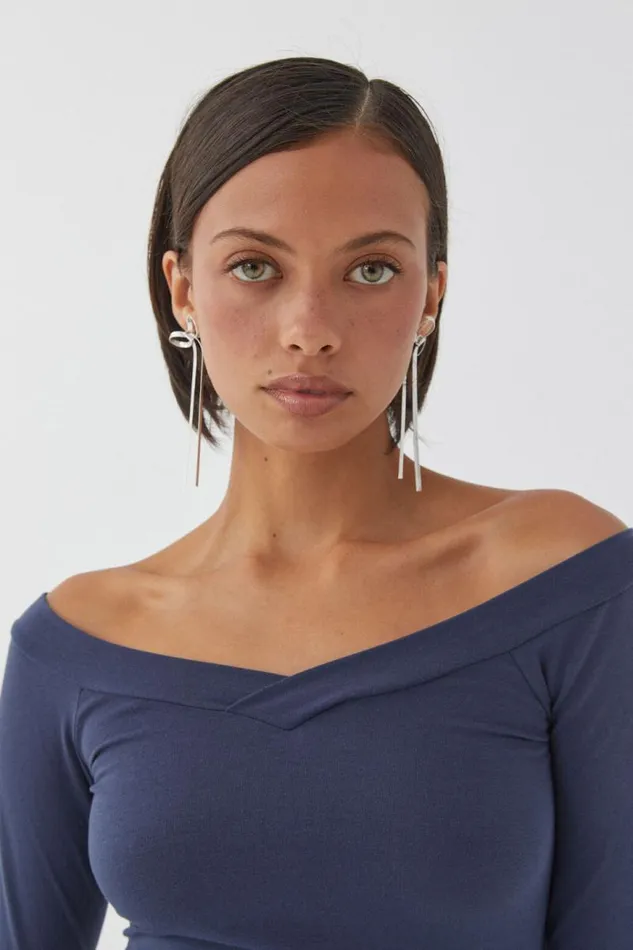 Clothing Supr Long Sleeve Tops Rebecca Long Sleeve Top Berlin Blue