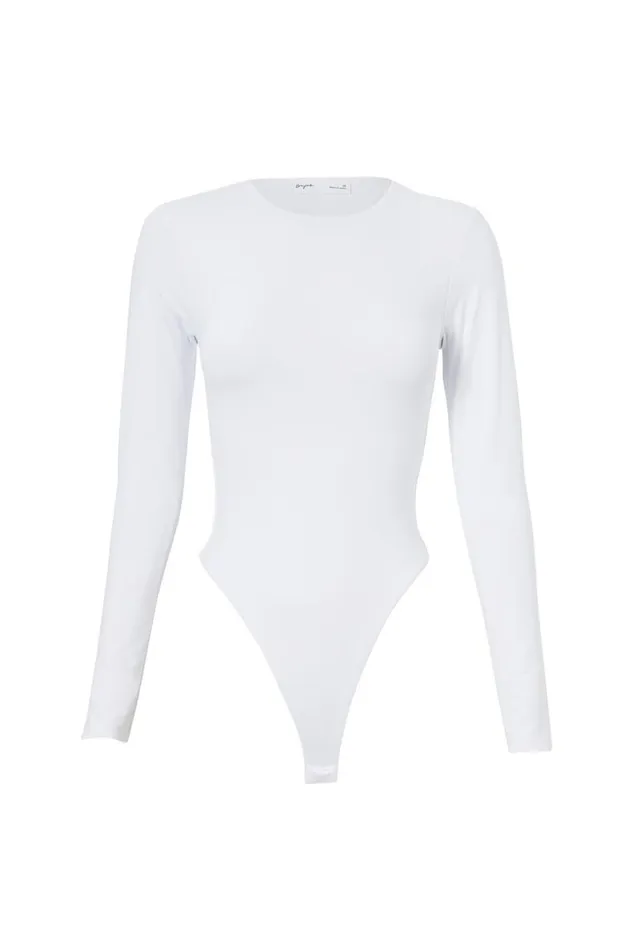 Clothing Supr Luxe Essentials Luxe Long Sleeve Bodysuit White