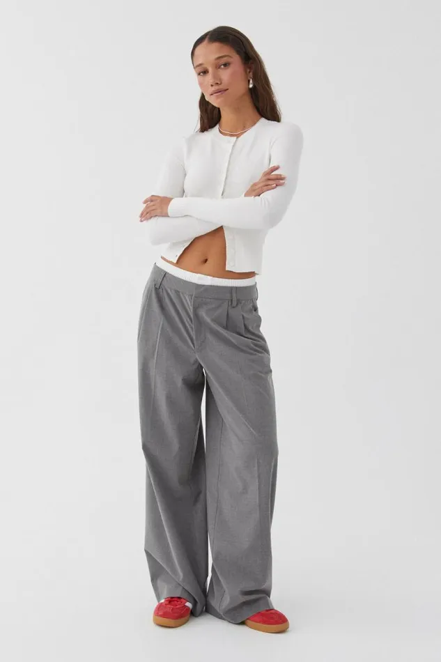 Clothing Supr Pants Brooke Boxer Tailored Pant Charcoal Marle