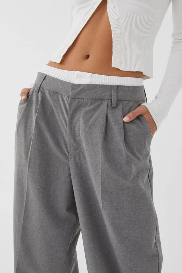Clothing Supr Pants Brooke Boxer Tailored Pant Charcoal Marle