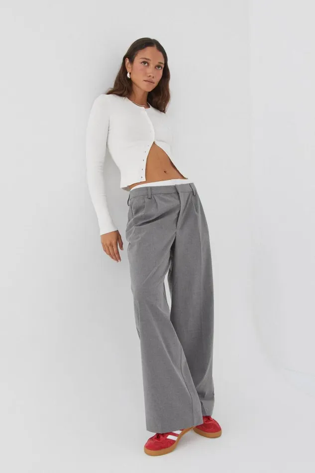 Clothing Supr Pants Brooke Boxer Tailored Pant Charcoal Marle