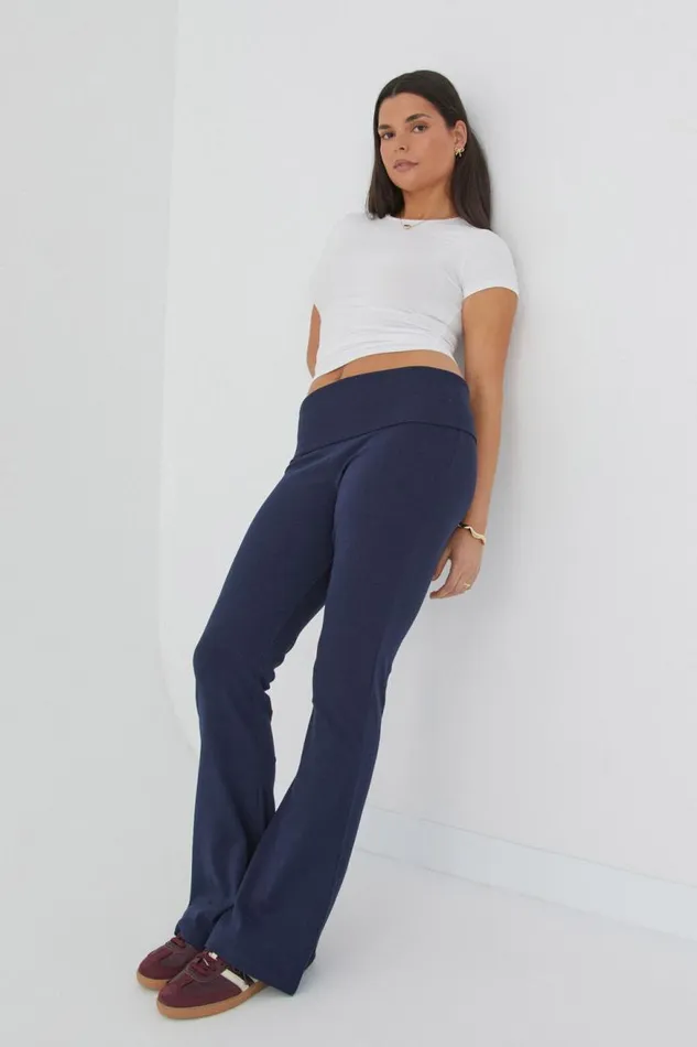 Clothing Supr Pants Fold Back Flare Pant All Star Navy