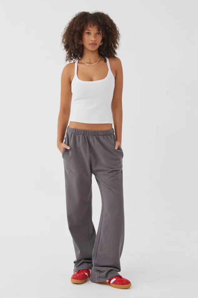 Clothing Supr Pants Relaxed Wide Leg Track Pant Chrome Grey
