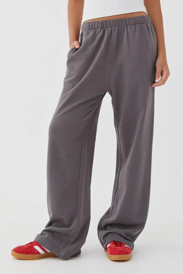 Clothing Supr Pants Relaxed Wide Leg Track Pant Chrome Grey