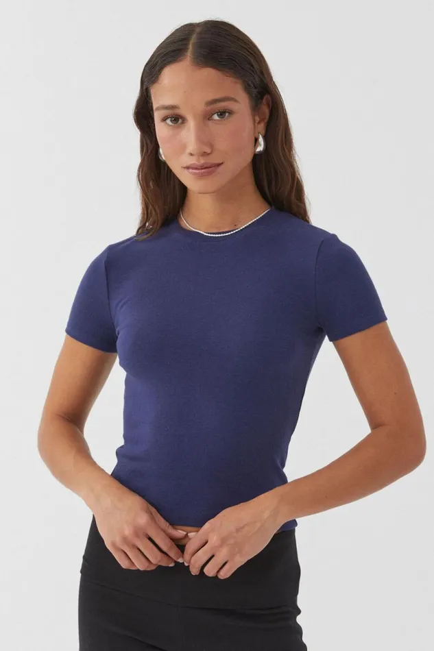 Clothing Supr T Shirts Cotton Fitted Tee Varsity Navy