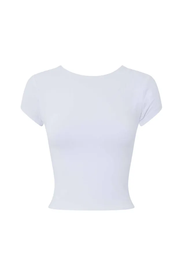 Clothing Supr T Shirts Luxe Short Sleeve Backless Tee White