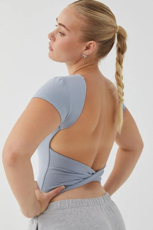 Clothing Supr T Shirts Soft Backless Tee Blue Mist