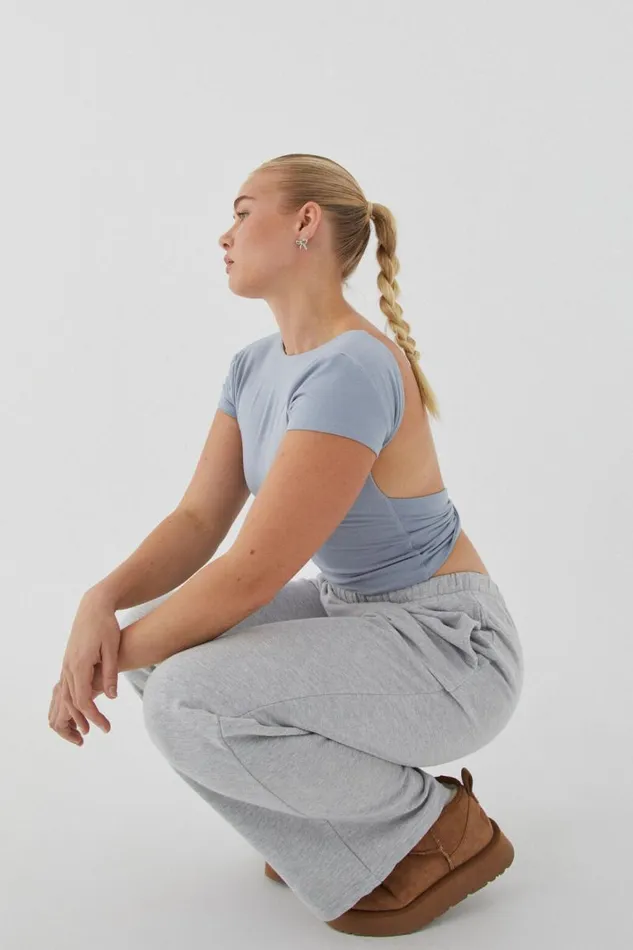 Clothing Supr T Shirts Soft Backless Tee Blue Mist