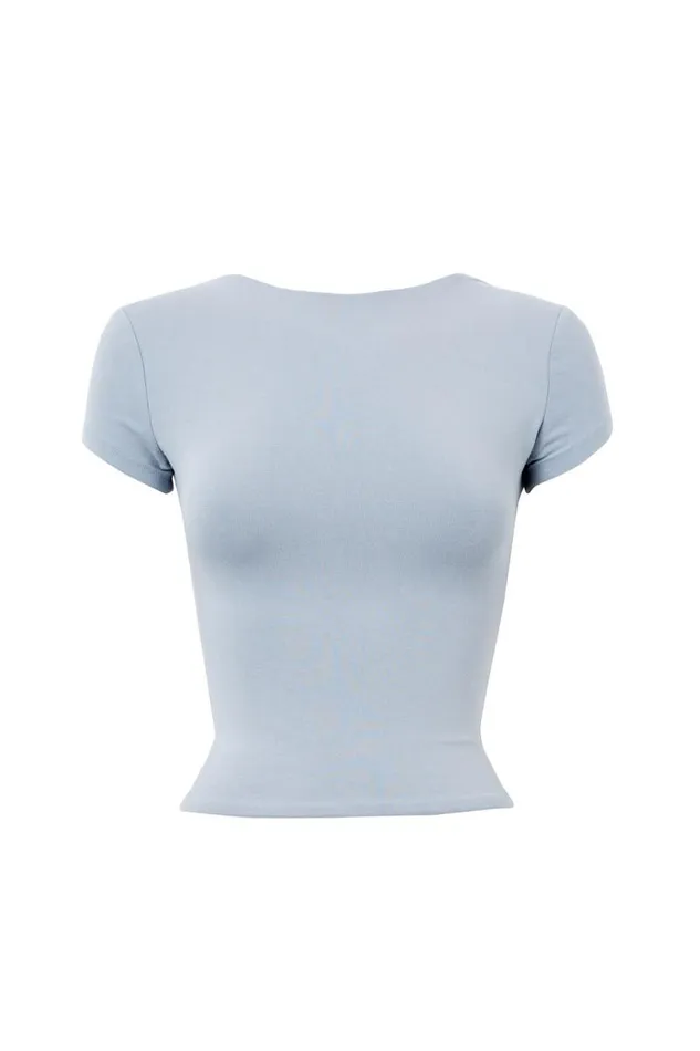 Clothing Supr T Shirts Soft Backless Tee Blue Mist