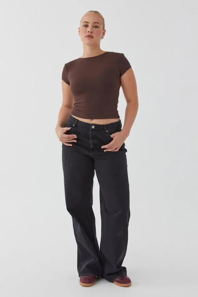 Clothing Supr T Shirts Soft Backless Tee Espresso Brown