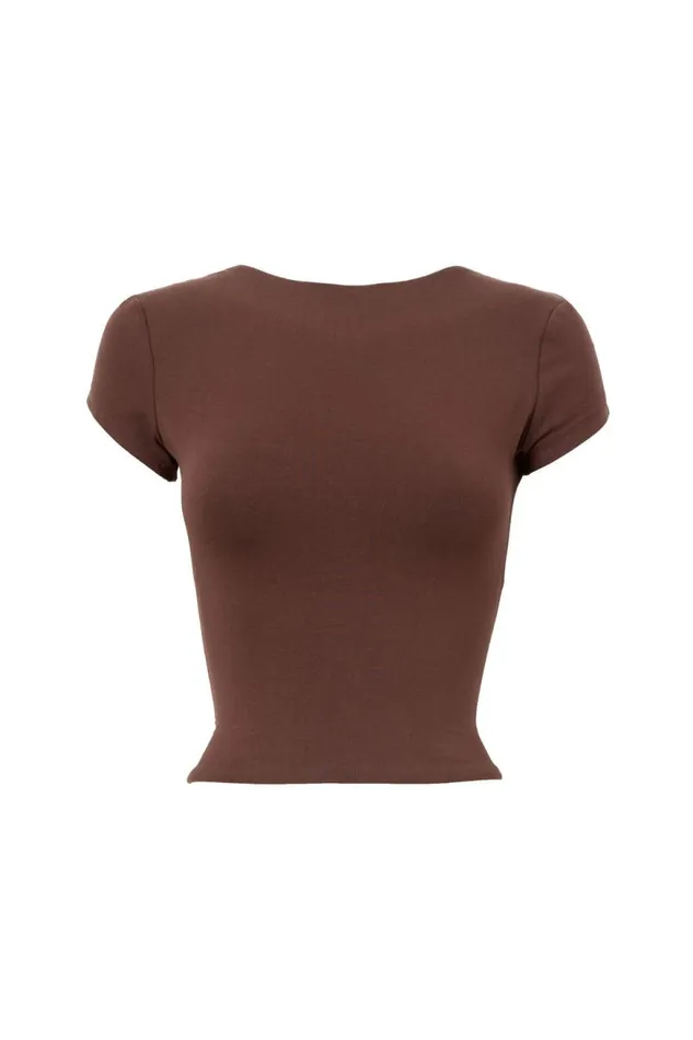 Clothing Supr T Shirts Soft Backless Tee Espresso Brown