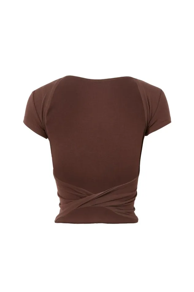 Clothing Supr T Shirts Soft Backless Tee Espresso Brown