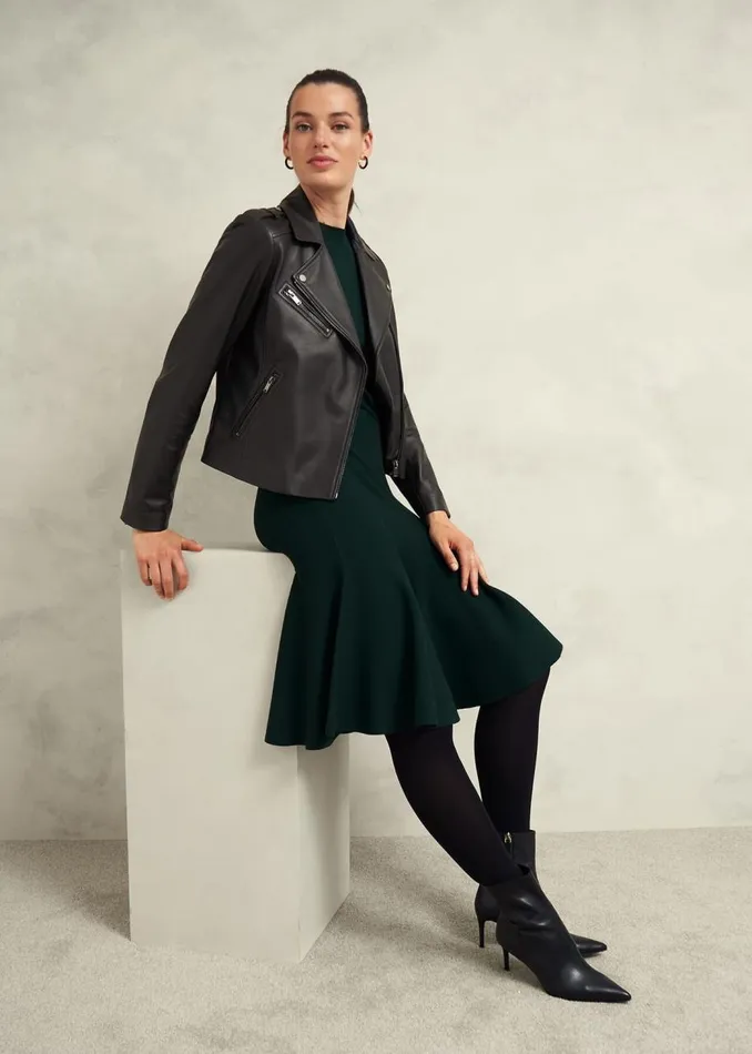 Coats and Jackets Women HOBBS Darby Leather Jacket Black