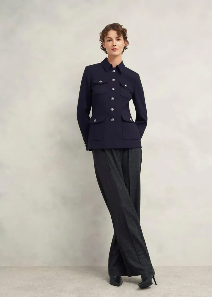 Coats and Jackets Women HOBBS Dorney Jacket With Wool Navy