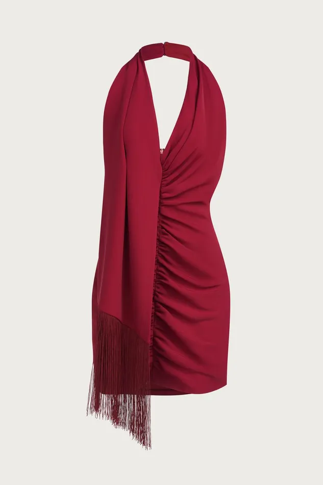 Cocktail Women Halston Pamela Dress In Fluid Crepe Jam