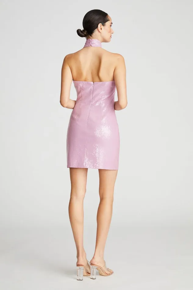 Cocktail Women Halston Sarena Dress In Stretch Sequin Wisteria