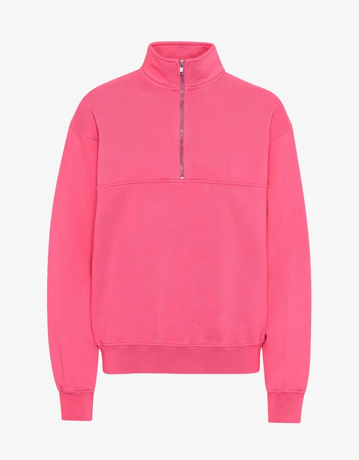 Colorfulstandard Quarter Zips Women Organic Quarter Zip 8211 Bubblegum Pink