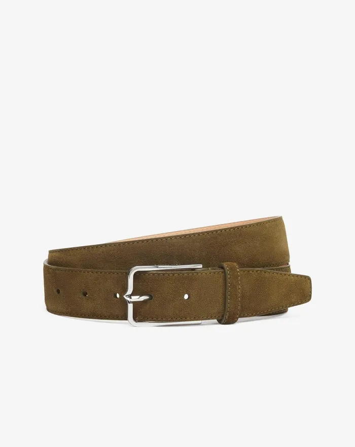 Corneliani Belts And Gloves Green Suede Belt For Men 8211 Men