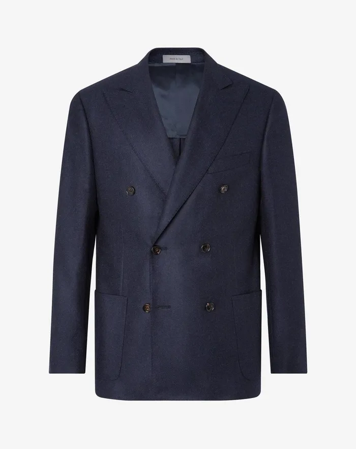 Corneliani Jackets Blue Wool And Cashmere Jacket For Men 8211 Men