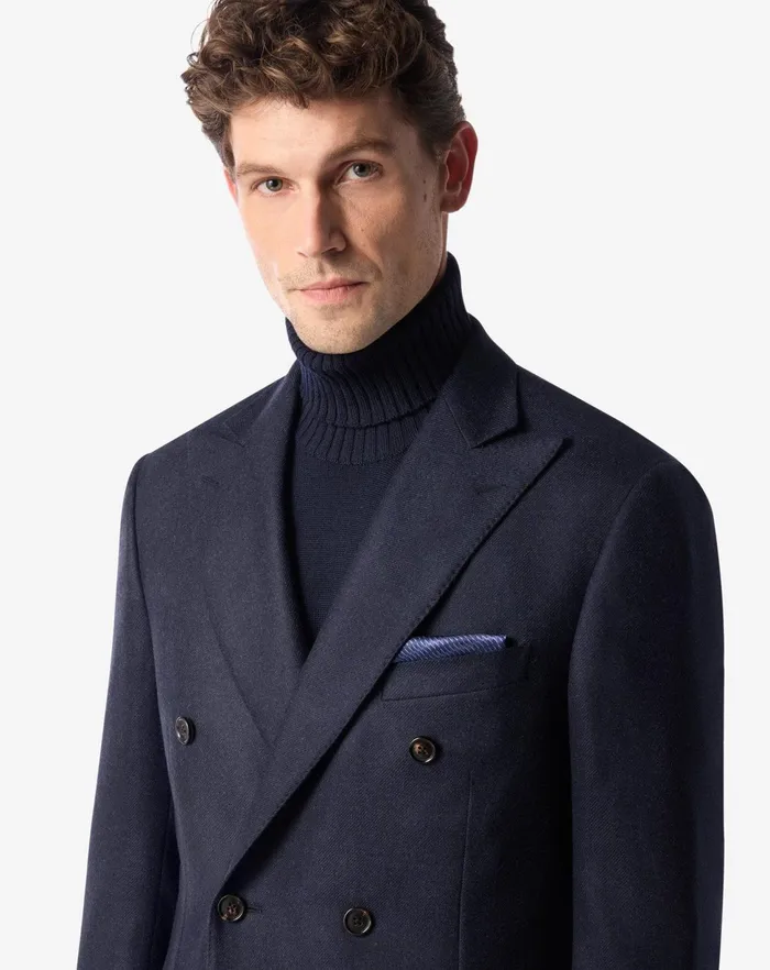 Corneliani Jackets Blue Wool And Cashmere Jacket For Men 8211 Men