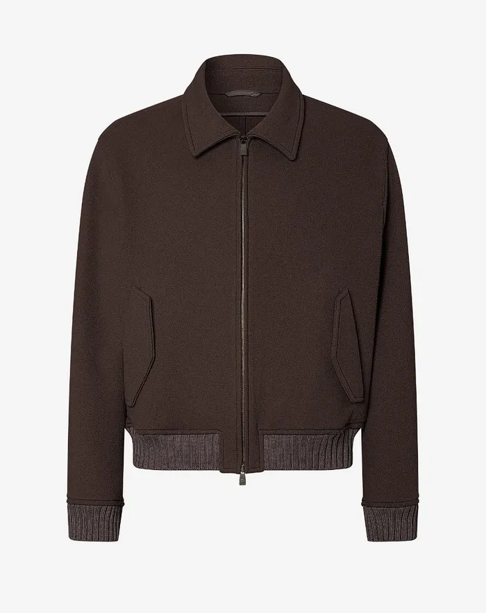 Corneliani Outerwear And Coats Brown Sustainable Wool And Cashmere Jacket For Men 8211 Men