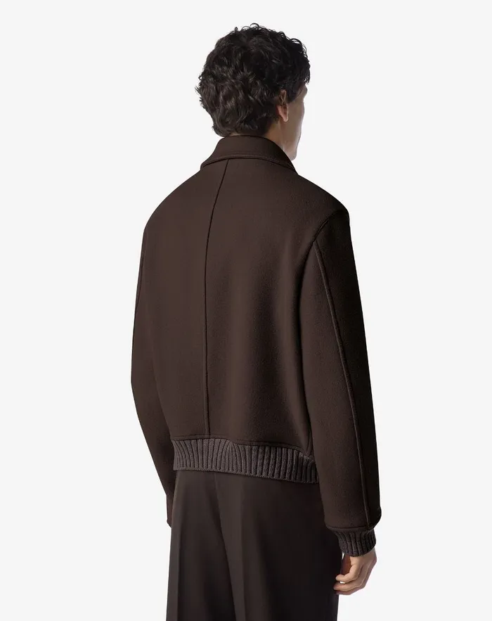 Corneliani Outerwear And Coats Brown Sustainable Wool And Cashmere Jacket For Men 8211 Men