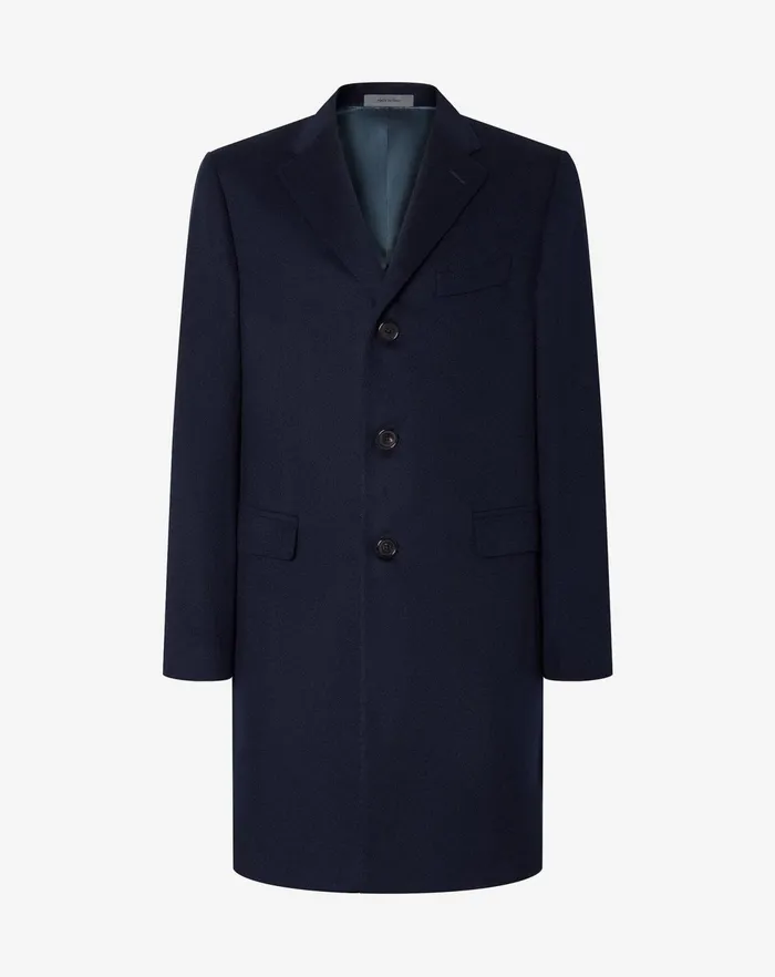 Corneliani Outerwear And Coats China Blue Pure Cashmere Beaver Coat For Men 8211 Men