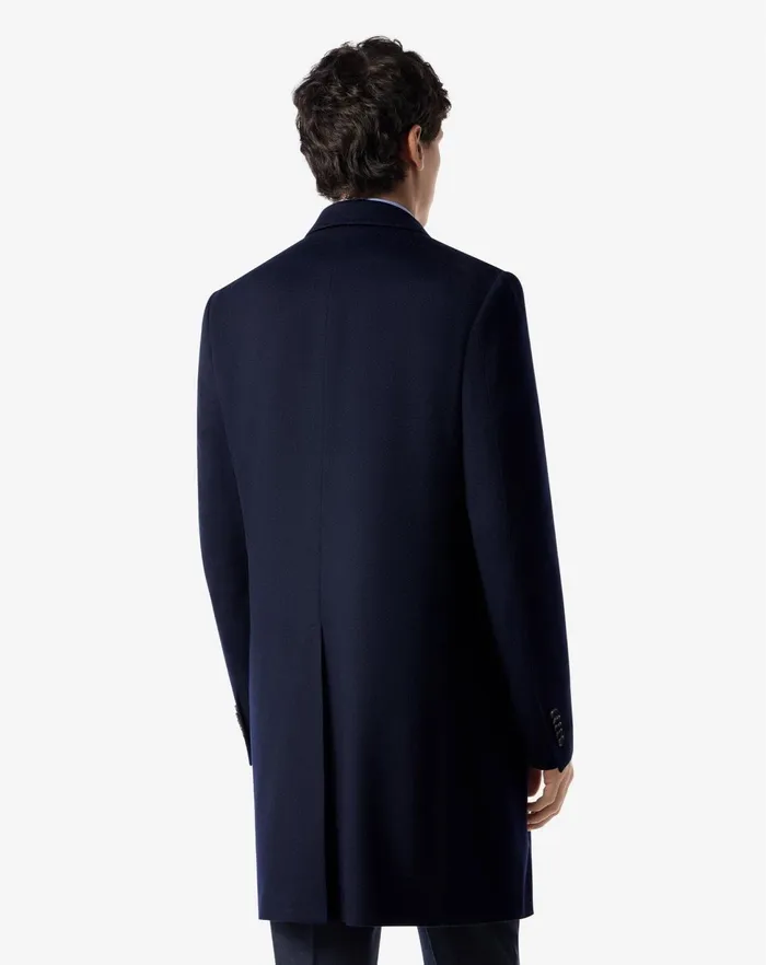 Corneliani Outerwear And Coats China Blue Pure Cashmere Beaver Coat For Men 8211 Men