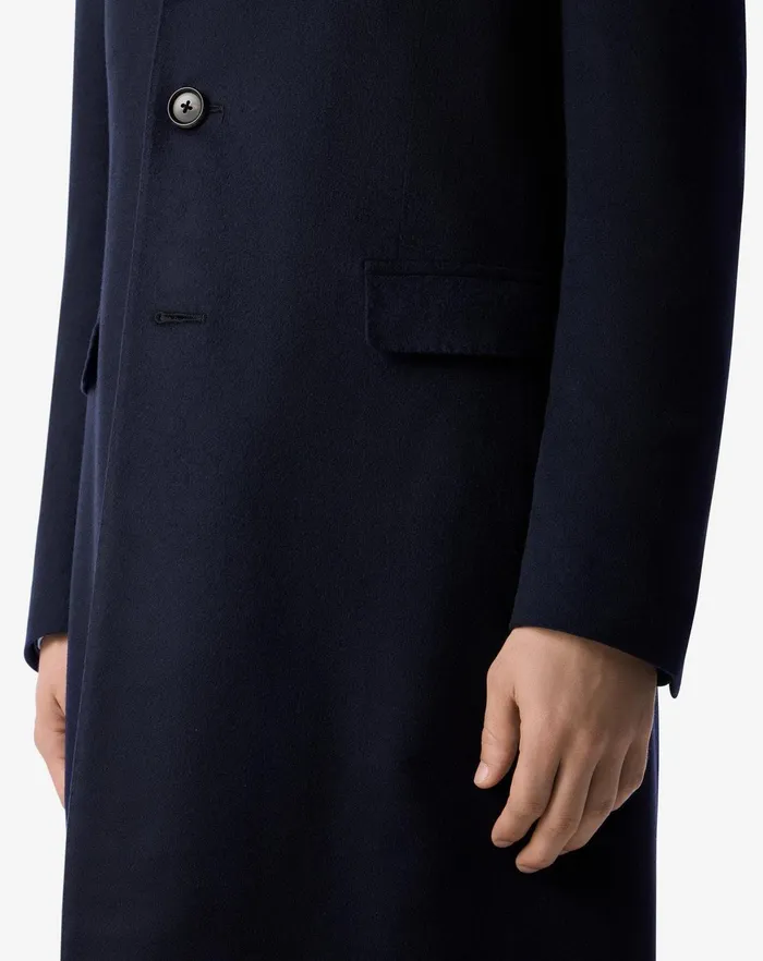 Corneliani Outerwear And Coats China Blue Pure Cashmere Beaver Coat For Men 8211 Men