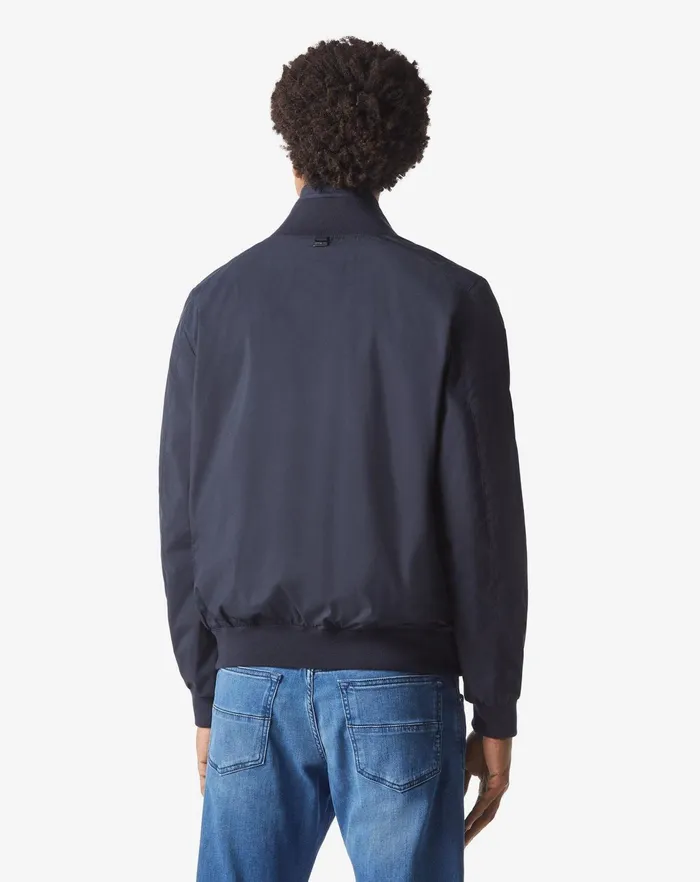 Corneliani Outerwear And Coats Navy Blue Technical Padded Bomber Jacket 8211 Men