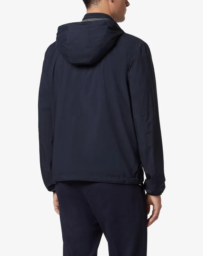 Corneliani Outerwear And Coats Reversible Blue Rain Jacket 8211 Men