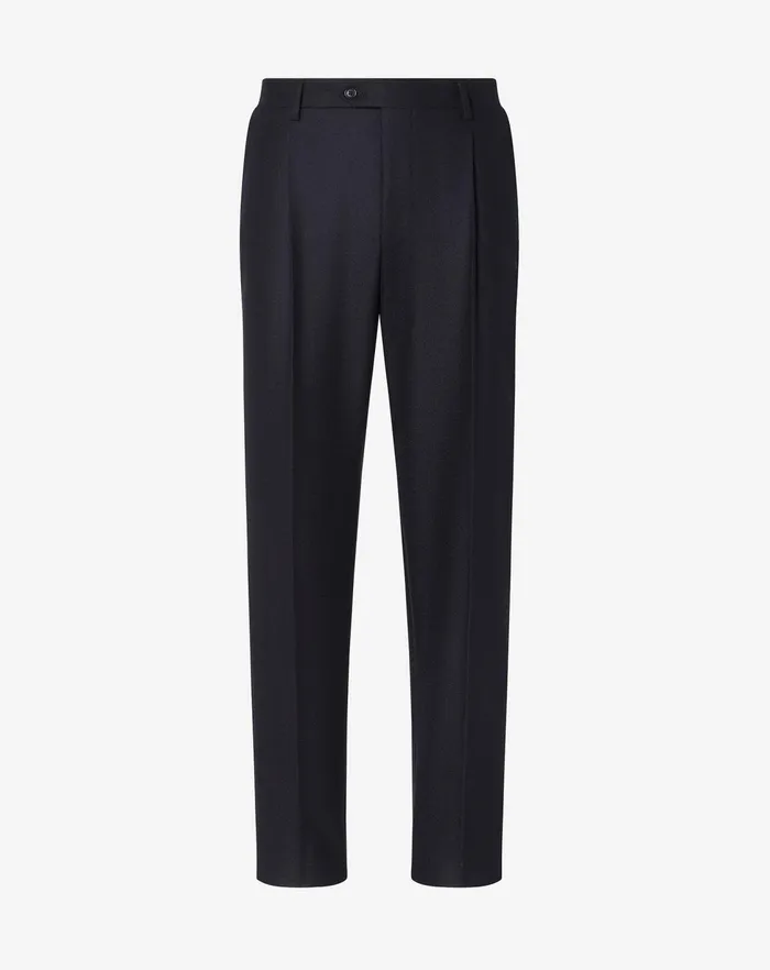 Corneliani Pants Black Flannel Regular Fit Trousers For Men 8211 Men