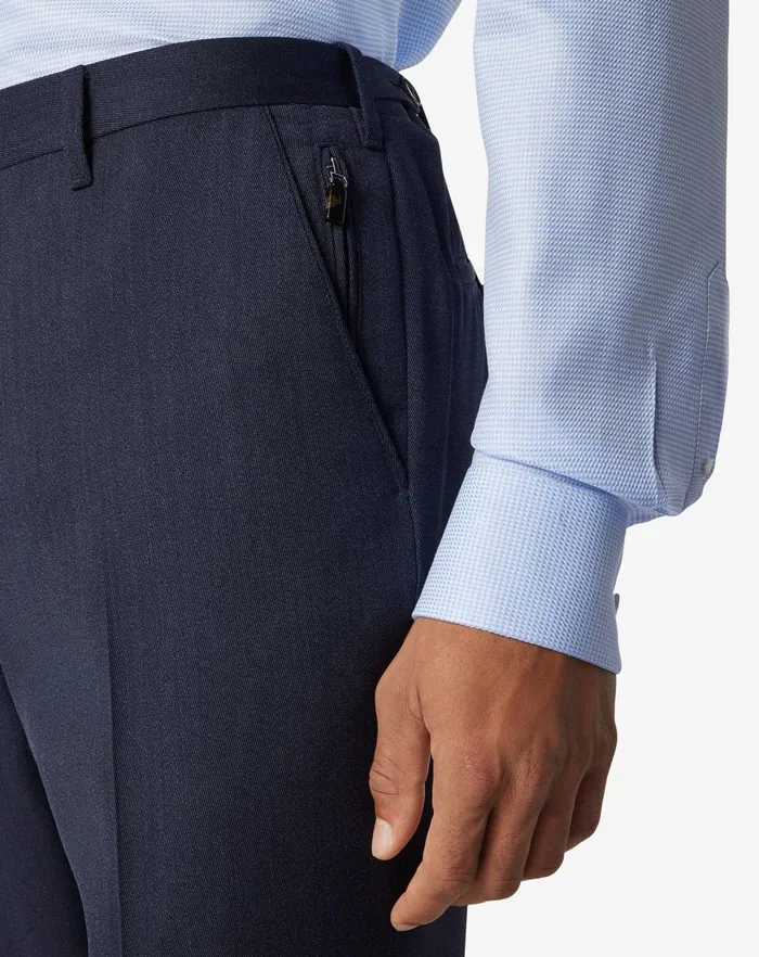 Corneliani Pants Blue Flannel Wool Trousers 8211 Men