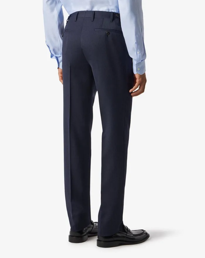 Corneliani Pants Blue Flannel Wool Trousers 8211 Men